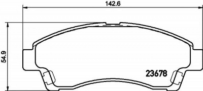 HELLA PAGID 8db355020461 -  Комплект тормозных колодок, дисковый тормоз